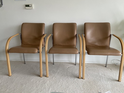 6X Leolux Eetkamerstoelen Cimaronne