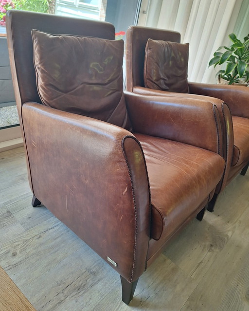 1x Matteo lederen fauteuil