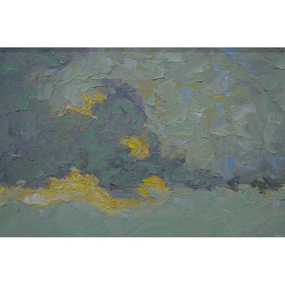 Image 1 of Vintage modern olieverfschilderij van Harald Thelander, Scandinavische jaren 1960
