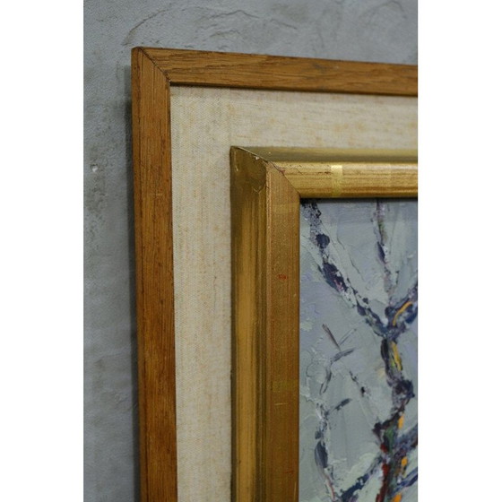 Image 1 of Vintage modern olieverfschilderij van Harald Thelander, Scandinavische jaren 1960