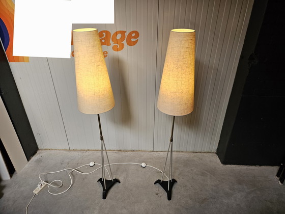Image 1 of Vintage Set Vloerlampen Jaren '50