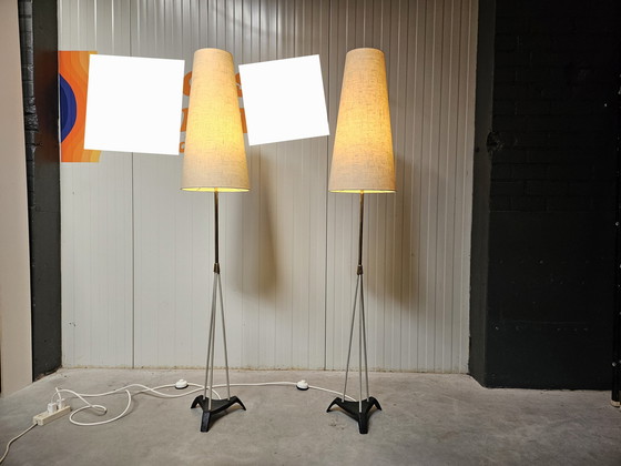 Image 1 of Vintage Set Vloerlampen Jaren '50