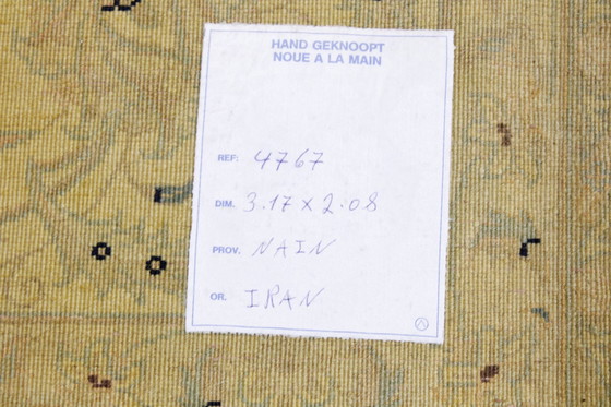 Image 1 of Origineel handgeknoopt Perzisch Tapijt Nain 9 La Fijn Met Zijde 317 X 208 Cm Top Conditie