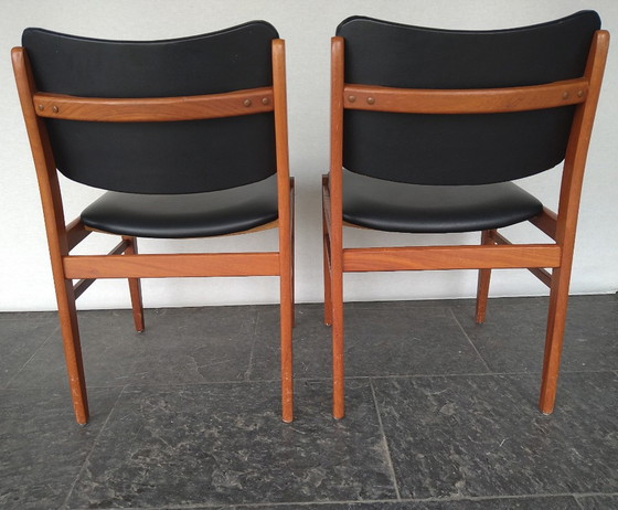 Image 1 of Scandinavische eetkamerstoelen Teak