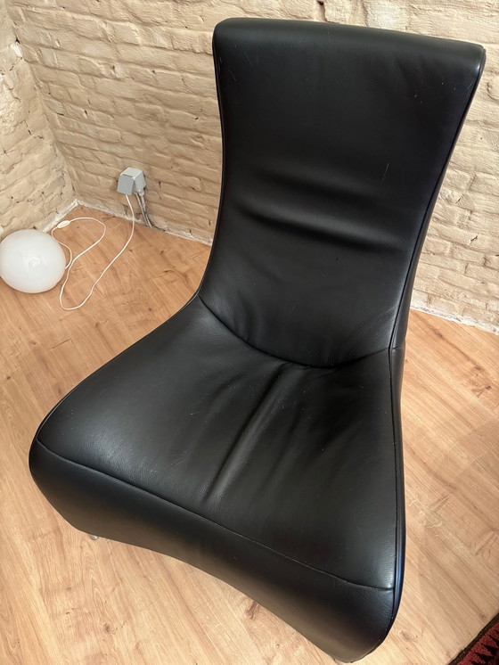 Image 1 of De Sede zwart lederen fauteuil