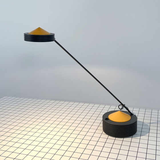 Image 1 of Gele Lugano bureaulamp van E Lite, 1980S