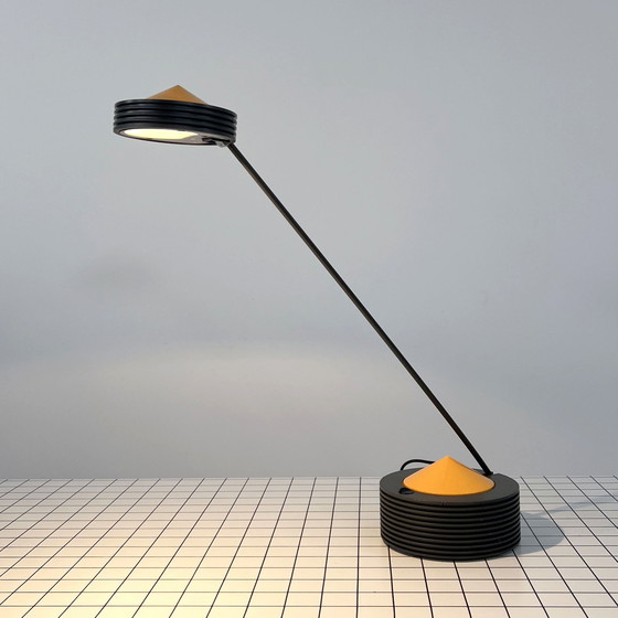 Image 1 of Gele Lugano bureaulamp van E Lite, 1980S