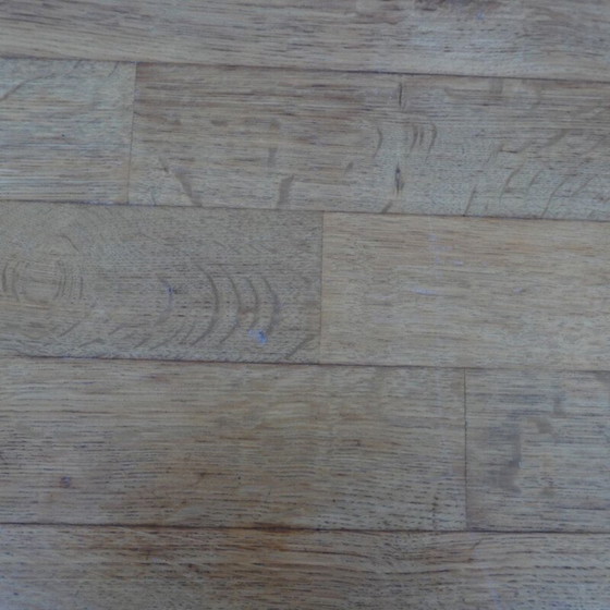 Image 1 of Eikenhout vintage ronde eettafel, Holland 1970