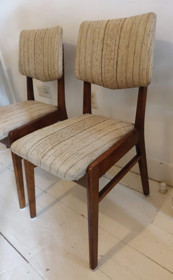 Image 1 of Set Van 2 Vintage, Teakhouten Stoelen