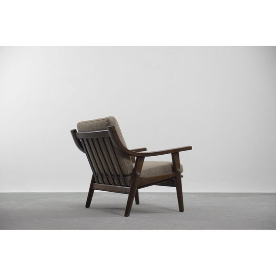 Image 1 of Paar Mid Century 3-zitsbank & fauteuil van Hans J. Wegner voor Getama Scandinavisch 1960