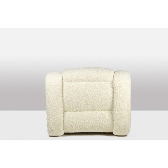 Image 1 of Paar vintage rechthoekige fauteuils met fijne krullen, Italië