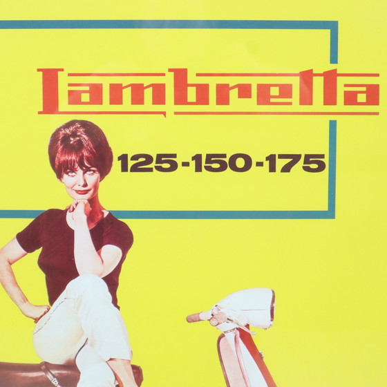 Image 1 of Vintage Ingelijste Lambretta Poster