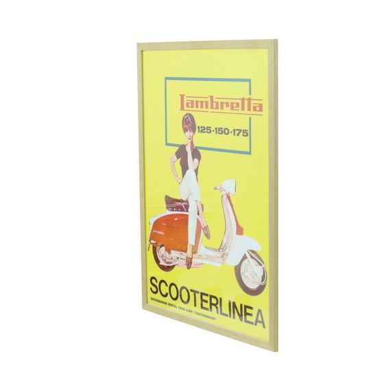 Image 1 of Vintage Ingelijste Lambretta Poster