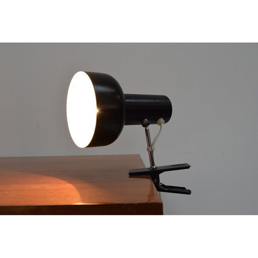 Vintage verstelbare tafellamp in gelakt en verchroomd metaal van Josef Hurka voor Napako, Tsjecho-Slowakije 1960