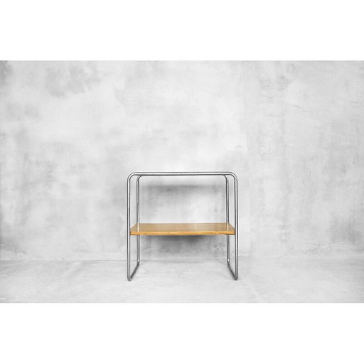 Vintage houten en chromen console model B12 van Marcel Breuer voor Thonet, 1930