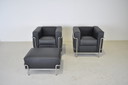 2x Cassina LC2 fauteuil + hocker/ottoman nieuw