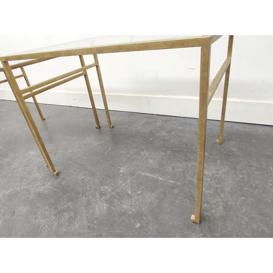 Image 1 of Vintage vergulde nesttafels van Roger Thibier, 1960