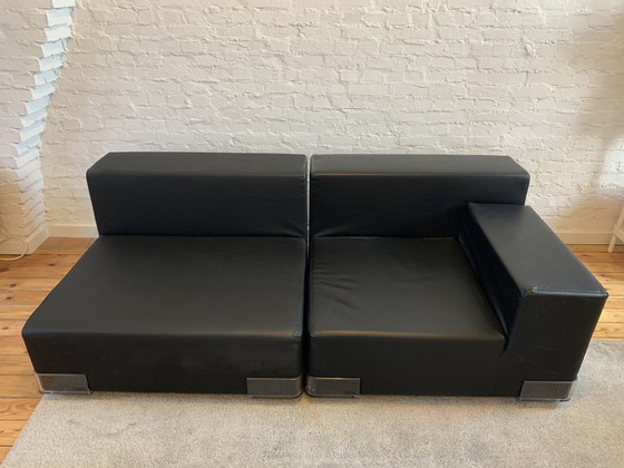 Image 1 of Piero Lissoni Plastics Sofa Kartell Set Van 2 Zwart 2003