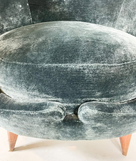 Image 1 of Mid Century-Moderne Vintage Clubfauteuil, Italië, 1950S