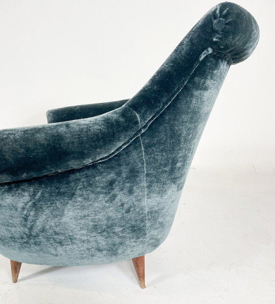 Image 1 of Mid Century-Moderne Vintage Clubfauteuil, Italië, 1950S