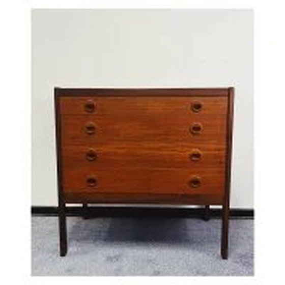 Image 1 of Vintage Teak Kast Met Bureauklep 