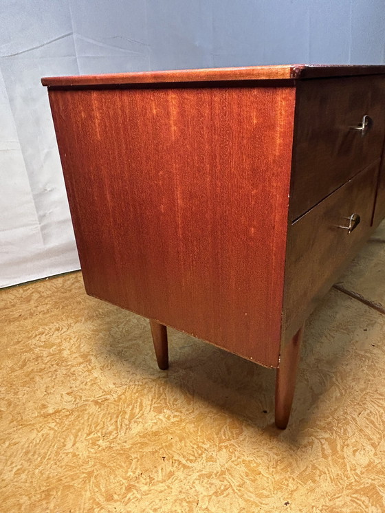 Image 1 of Mid Century Retro Vintage Teak Klein Dressoir Van Schreiber 1960