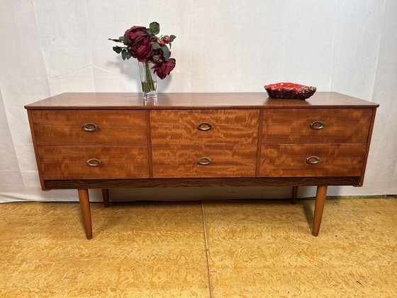 Image 1 of Mid Century Retro Vintage Teak Klein Dressoir Van Schreiber 1960