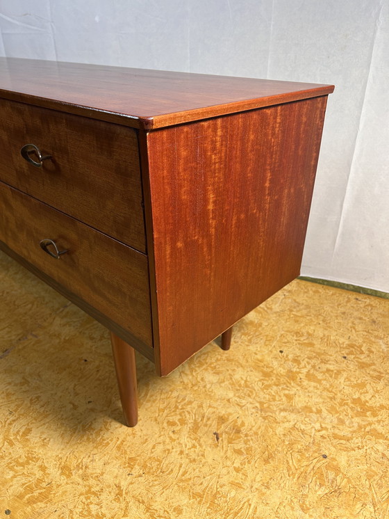 Image 1 of Mid Century Retro Vintage Teak Klein Dressoir Van Schreiber 1960