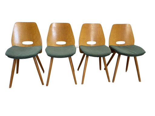 Set van 4 vintage Lollipop stoelen van Novy Domov