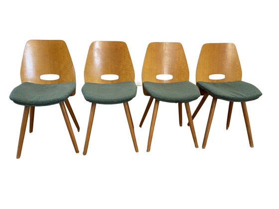 Image 1 of Set van 4 vintage Lollipop stoelen van Novy Domov