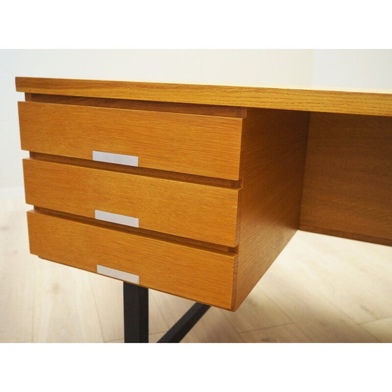 Image 1 of Essenhouten bureau, Deens ontwerp, jaren 1970, fabrikant: Eigil Petersens Møbelfabrik