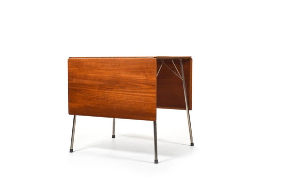 Image 1 of Teak Model 3601 Opklapbare tafel door Arne Jacobsen voor Fritz Hansen