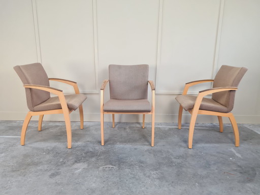 3 X Leolux Camarilla Eetkamerstoelen