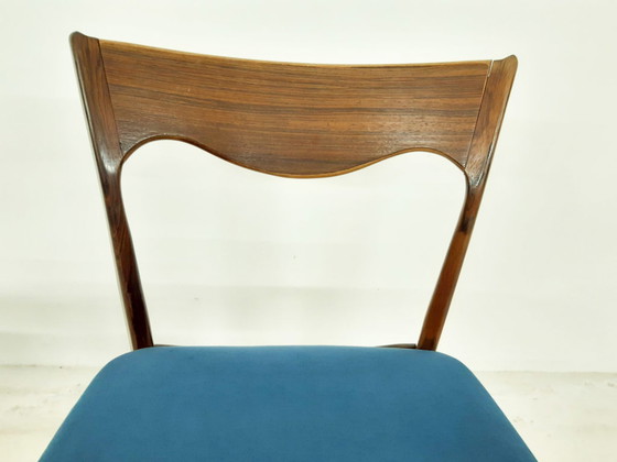 Image 1 of 3x vintage rozenhouten eetkamerstoelen