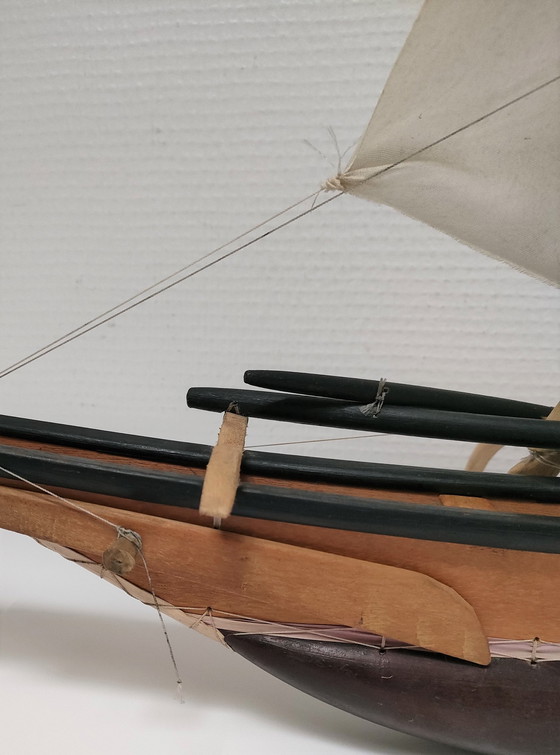 Image 1 of Houten kano Outrigger jaren 80