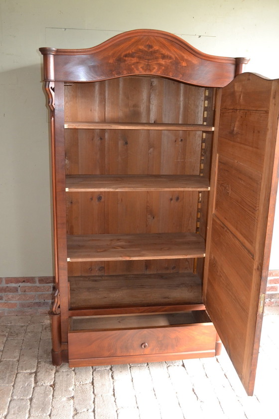 Image 1 of Vintage Mahonie Eendeurs Secretaire Kast