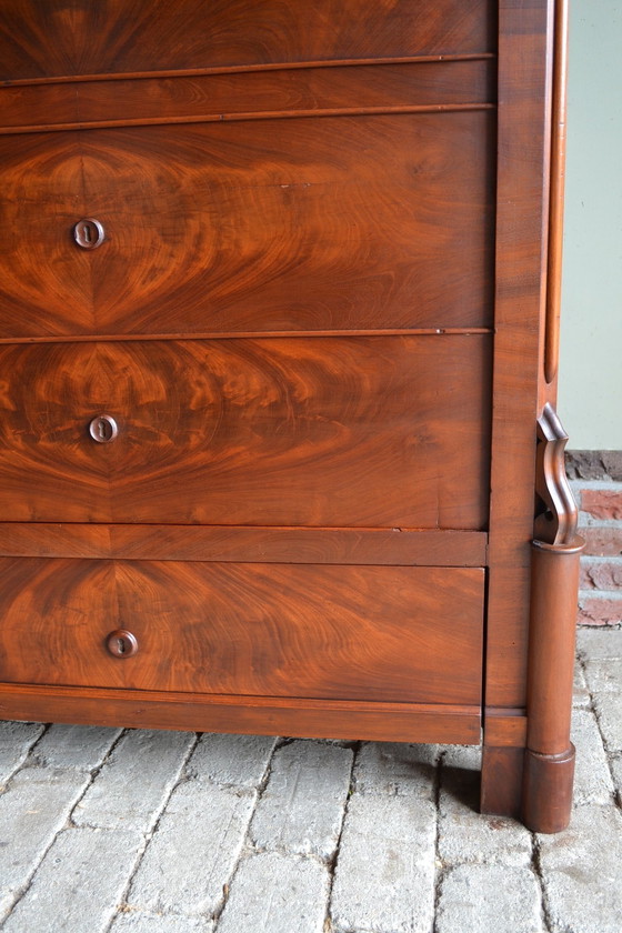 Image 1 of Vintage Mahonie Eendeurs Secretaire Kast