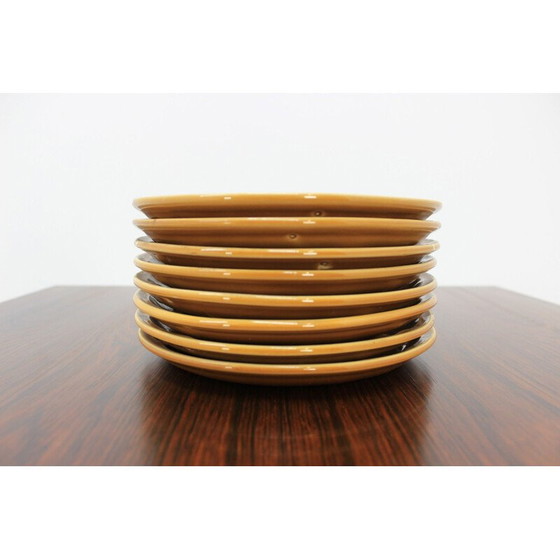 Image 1 of Set van 8 vintage fondueborden van Gien Aardewerk