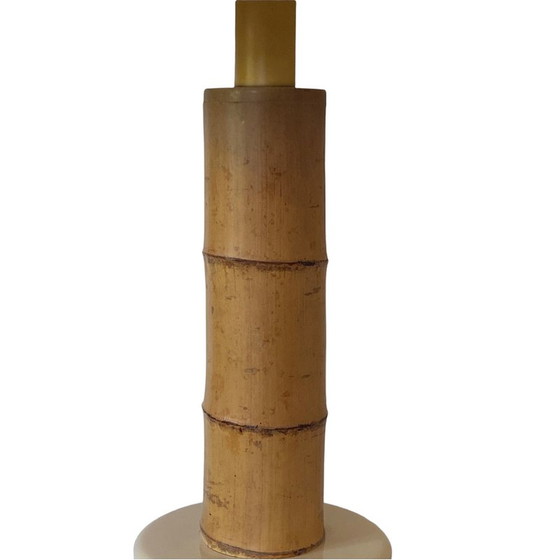 Image 1 of Vintage Hollywood regency bamboe tafellamp Rcm 1867, Italië 1970