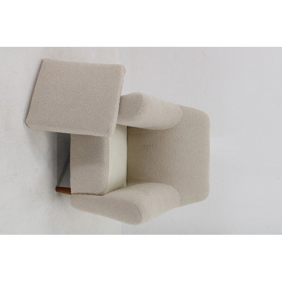 Image 1 of Vintage fauteuil in boucle stof, 1970