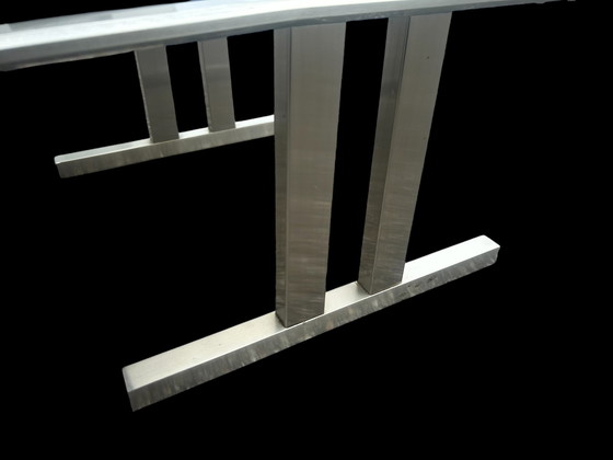 Image 1 of 1970 Nesting Tables van geborsteld staal