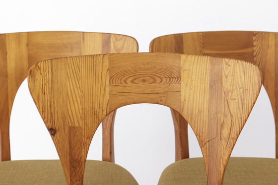 Image 1 of 3 Niels Koefoed stoelen, jaren 1960, model Peter, vurenhout, Set van 3