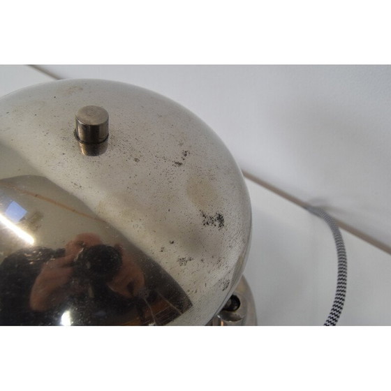 Image 1 of Vintage Art deco tafellamp in chroom, metaal en glas, Tsjecho-Slowakije jaren 1930