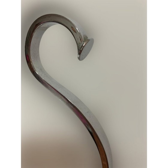 Image 1 of Vintage tafellamp in verchroomd glas en opaal, Italië 1960