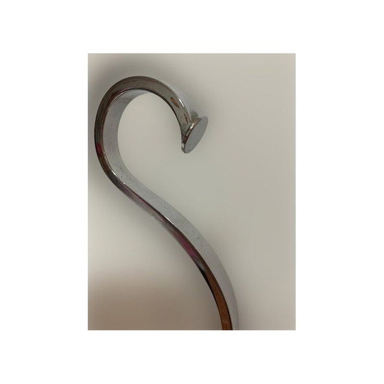 Image 1 of Vintage tafellamp in verchroomd glas en opaal, Italië 1960