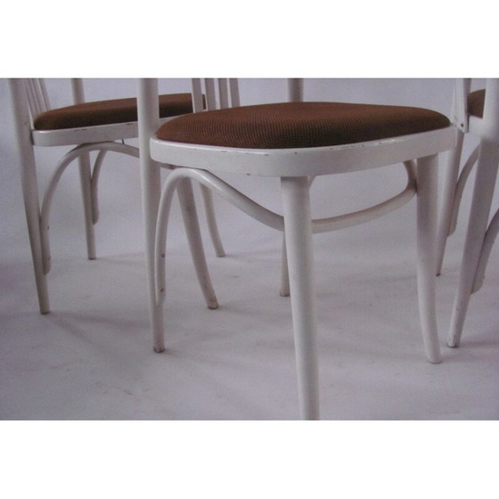 Image 1 of Set van 4 vintage beukenhouten stoelen van Ton, Tsjecho-Slowakije 1970