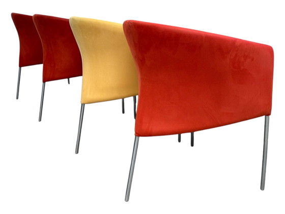 Image 1 of 4X Eetkamer Stoelen Karel Boonzaaijer En Dick Spierenburg Voor Gelderland.