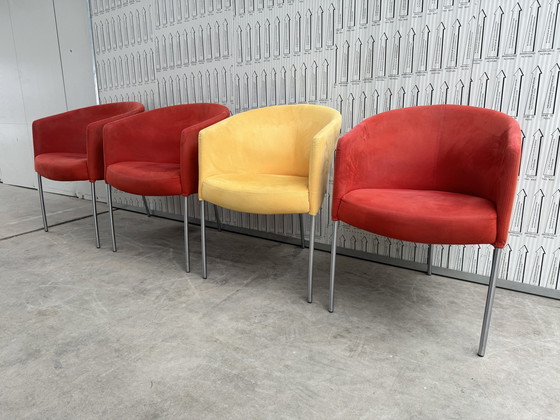 Image 1 of 4X Eetkamer Stoelen Karel Boonzaaijer En Dick Spierenburg Voor Gelderland.