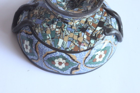 Image 1 of Jean Gerbino Mosaïc Tazza Schaal, Frankrijk 1930S