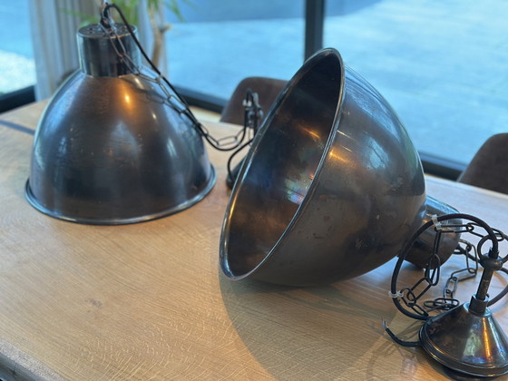 Image 1 of 2 X Vintage Industriële Hanglamp